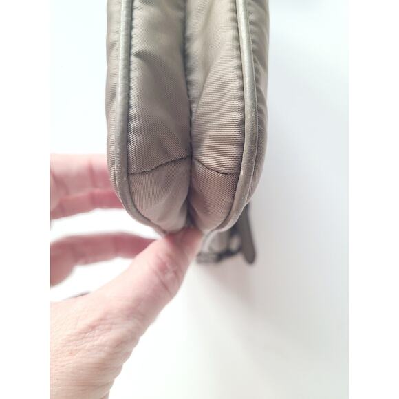 Coach Nylon Crossbody Bag Purse Zip Soft F57899  Brown/Tan Lock Zip MSRP 250 - Picture 9 of 16